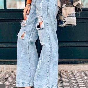 New!! Wide leg denim trousers!